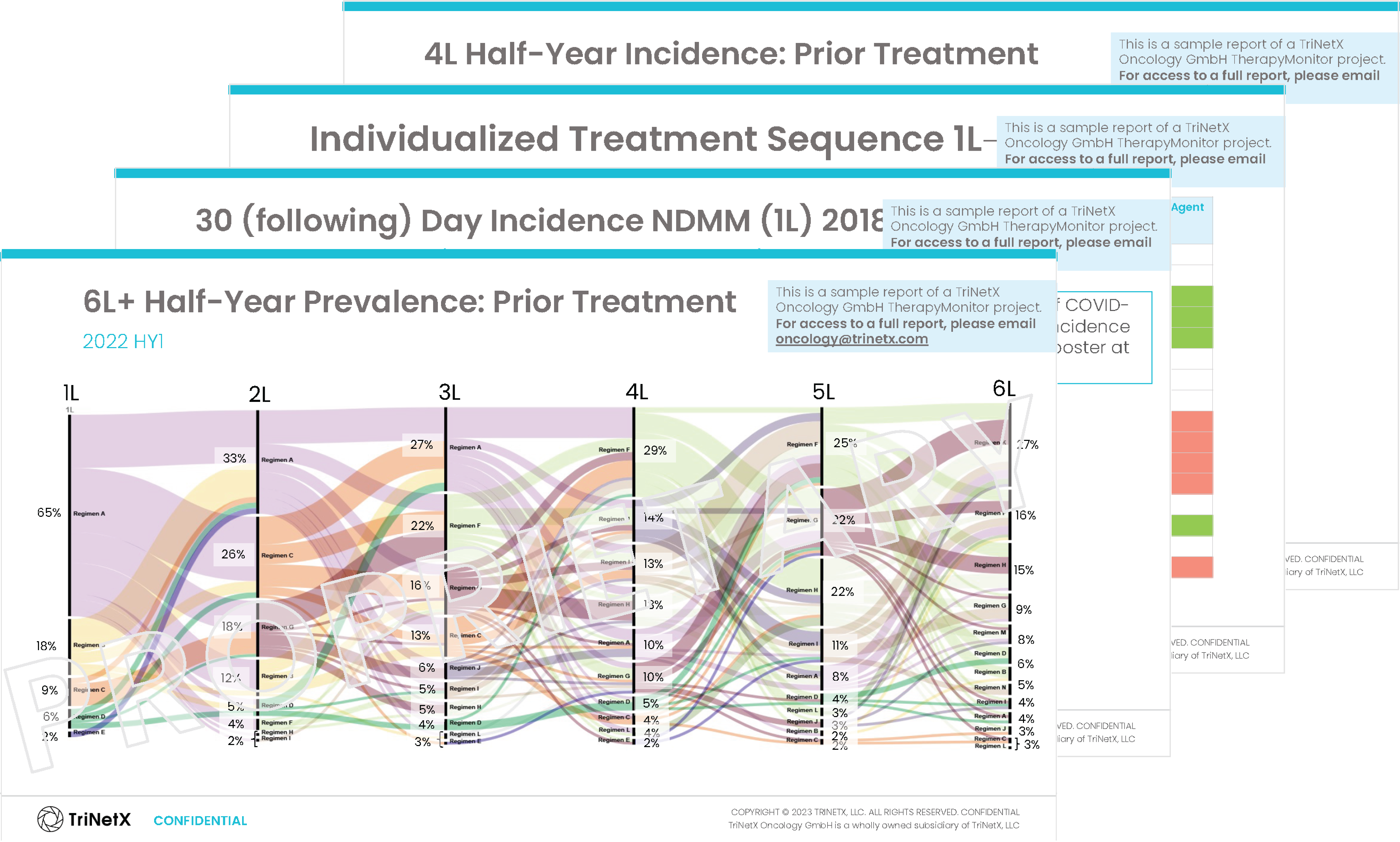 Sample TherapyMonitor Report pages overlayed