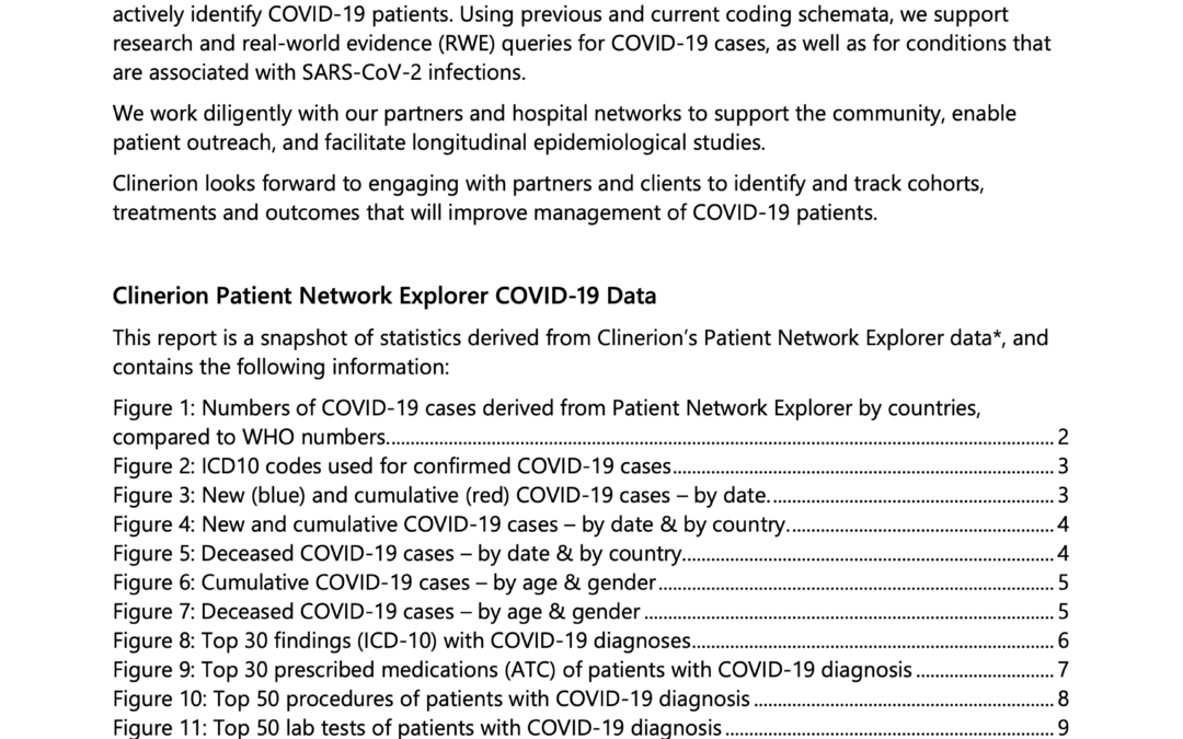 Clinerion COVID-19 Report