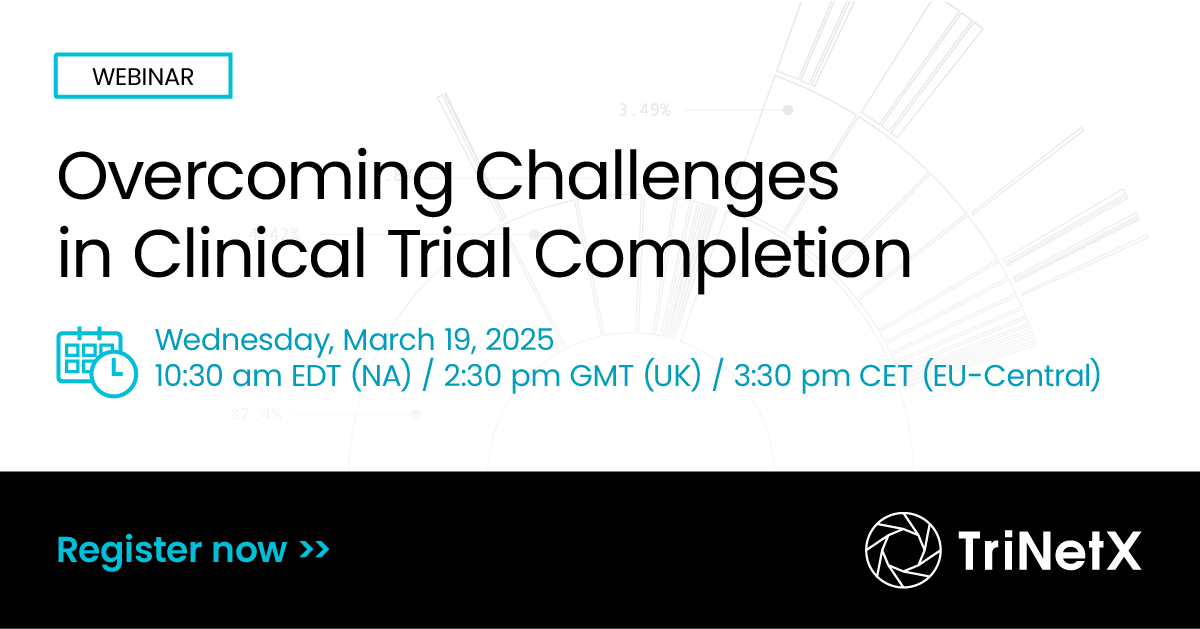 Register now for our webinar: Overcoming Challenges in Clinical Trial Completion