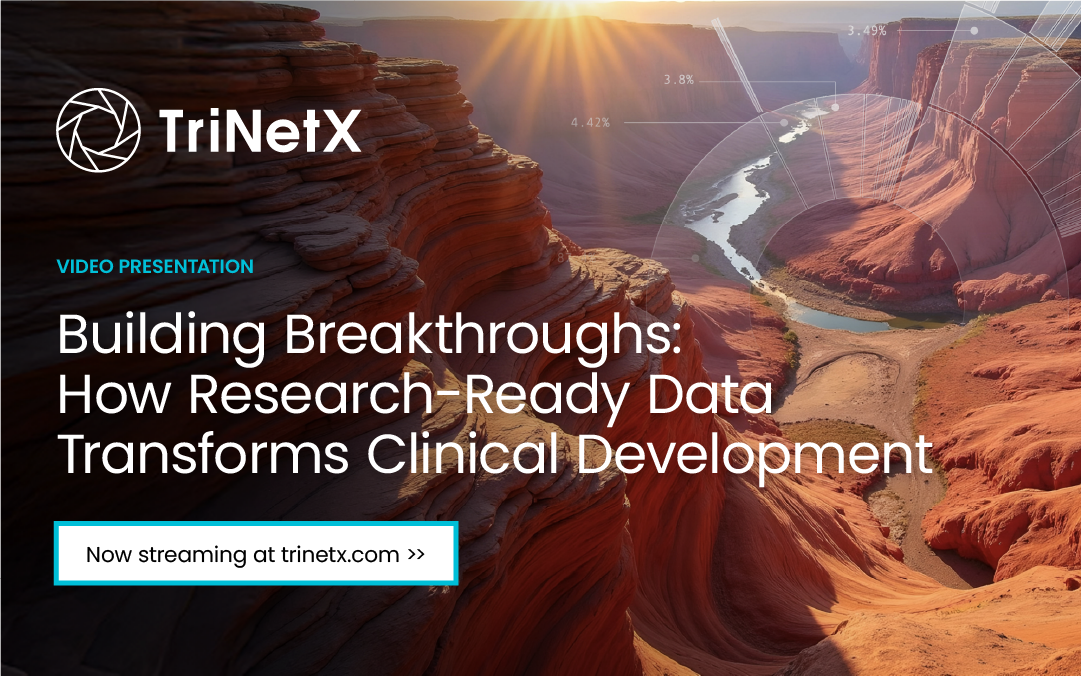 2025 06 03_TriNetX Webinar_Building Breakthroughs_WP Featured Image Closing the gaps in multiple myeloma with Data and AI. Three speakers listed (Michael Sankey, Databricks; Jeffrey Graham, TriNetX; Luis Arthur Pelloso, MD, PhD, PPD) November 14, 2023 at 11:30 am ET